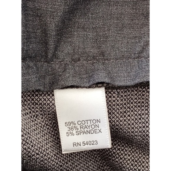 Banana Republic Sloan Textured Wide Leg Trousers 30x33 Charcoal Brown Offce Tall - Picture 9 of 16